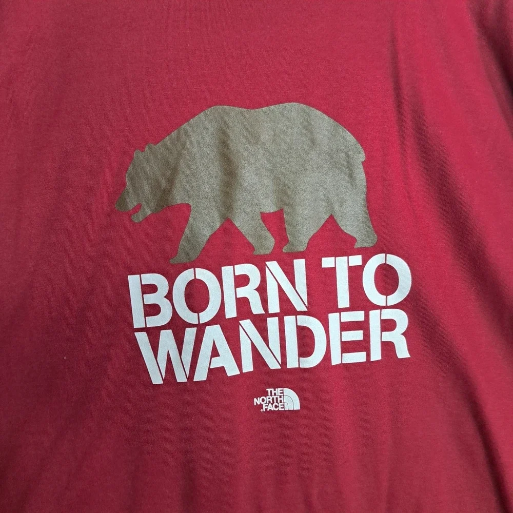 Cabincore Nostalgic Burgundy Rugged Men's XL Long Sleeve T Shirt The North Face